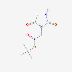 molecular formula C9H14N2O4 B7942727 tert-Butyl 2-(2,5-dioxoimidazolidin-1-yl)acetate 