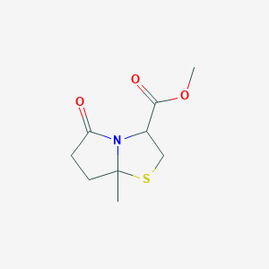 molecular formula C9H13NO3S B7942734 Methyl 7a-methyl-5-oxo-2,3,6,7-tetrahydropyrrolo[2,1-b][1,3]thiazole-3-carboxylate 
