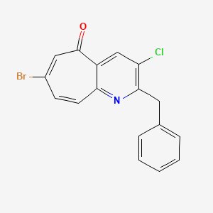 molecular formula C17H11BrClNO B7942772 2-benzyl-7-bromo-3-chloro-5H-cyclohepta[b]pyridin-5-one 
