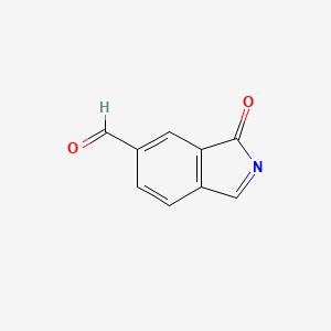 molecular formula C9H5NO2 B7942776 3-Oxoisoindole-5-carbaldehyde 