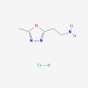 molecular formula C5H10ClN3O B7942902 2-(5-methyl-1,3,4-oxadiazol-2-yl)ethanamine Hydrochloride 