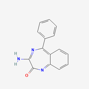molecular formula C15H11N3O B7942931 3-氨基-5-苯基-1,4-苯并二氮杂卓-2-酮 