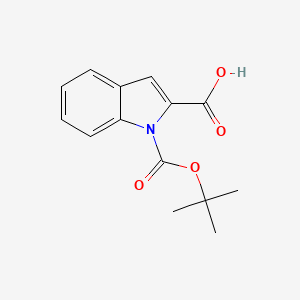molecular formula C14H15NO4 B7942970 1-(tert-Butoxycarbonyl)-1H-indole-2-carboxylic acid 
