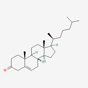 molecular formula C27H44O B7943029 (8S,9S,10R,13R,14S,17R)-10,13-dimethyl-17-[(2S)-6-methylheptan-2-yl]-1,2,4,7,8,9,11,12,14,15,16,17-dodecahydrocyclopenta[a]phenanthren-3-one 