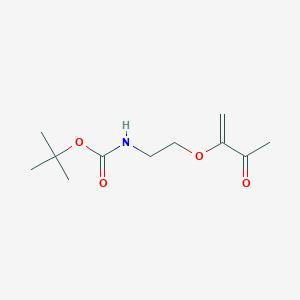 molecular formula C11H19NO4 B7943040 Tert-butyl (2-((3-oxobut-1-en-2-yl)oxy)ethyl)carbamate 
