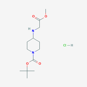 molecular formula C13H25ClN2O4 B7943061 Tert-butyl 4-[(2-methoxy-2-oxoethyl)amino]piperidine-1-carboxylate;hydrochloride 