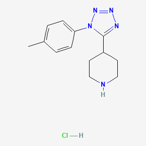 molecular formula C13H18ClN5 B7943069 4-[1-(4-Methylphenyl)tetrazol-5-yl]piperidine;hydrochloride 