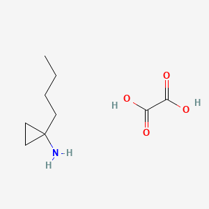 molecular formula C9H17NO4 B7943083 1-Butylcyclopropan-1-amine;oxalic acid 