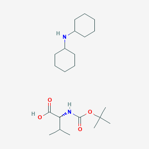 molecular formula C22H42N2O4 B7943088 N-cyclohexylcyclohexanamine;(2R)-3-methyl-2-[(2-methylpropan-2-yl)oxycarbonylamino]butanoic acid 