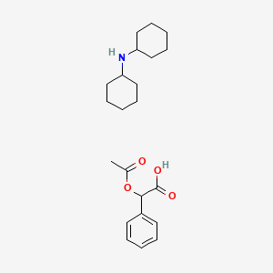 molecular formula C22H33NO4 B7943094 2-acetyloxy-2-phenylacetic acid;N-cyclohexylcyclohexanamine 