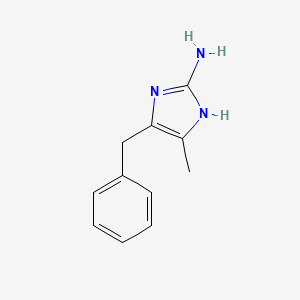 molecular formula C11H13N3 B7943127 4-benzyl-5-methyl-1H-imidazol-2-amine 