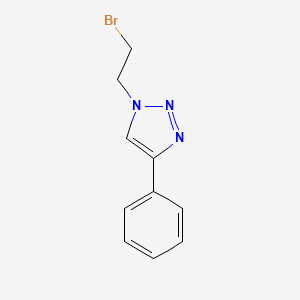 molecular formula C10H10BrN3 B7943172 1-(2-Bromoethyl)-4-phenyltriazole 