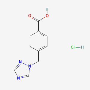 molecular formula C10H10ClN3O2 B7943400 4-(1H-1,2,4-Triazol-1-ylmethyl)benzoic acid hydrochloride 