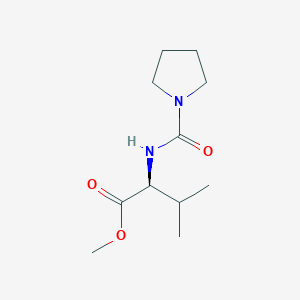 molecular formula C11H20N2O3 B7943401 (S)-methyl 3-methyl-2-(pyrrolidine-1-carboxamido)butanoate 
