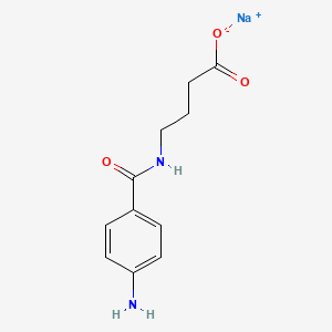 molecular formula C11H13N2NaO3 B7943411 Sodium 4-(4-aminobenzamido)butanoate 
