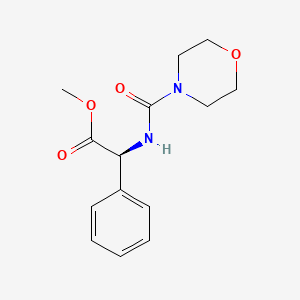 molecular formula C14H18N2O4 B7943430 (S)-methyl 2-(morpholine-4-carboxamido)-2-phenylacetate 