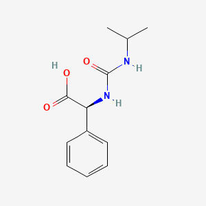 molecular formula C12H16N2O3 B7943435 (S)-2-(3-isopropylureido)-2-phenylacetic acid 