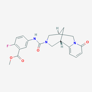 molecular formula C20H20FN3O4 B7943448 methyl 2-fluoro-5-[[(1S,9S)-6-oxo-7,11-diazatricyclo[7.3.1.02,7]trideca-2,4-diene-11-carbonyl]amino]benzoate 