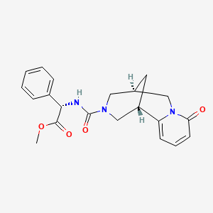 molecular formula C21H23N3O4 B7943454 (S)-methyl 2-((1R,5R)-8-oxo-2,3,4,5,6,8-hexahydro-1H-1,5-methanopyrido[1,2-a][1,5]diazocine-3-carboxamido)-2-phenylacetate 