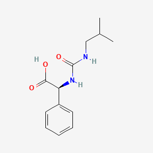 molecular formula C13H18N2O3 B7943474 (S)-2-(3-isobutylureido)-2-phenylacetic acid 