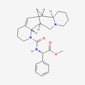 molecular formula C25H33N3O3 B7943476 (S)-methyl 2-((6R,6aR,13R,13aS)-2,3,4,6,6a,7,8,9,10,12,13,13a-dodecahydro-1H-6,13-methanodipyrido[1,2-a:3',2'-e]azocine-1-carboxamido)-2-phenylacetate 