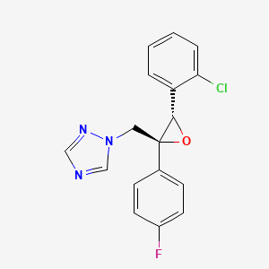 molecular formula C17H13ClFN3O B7943502 1-[[(2S,3S)-3-(2-Chlorophenyl)-2-(4-fluorophenyl)oxiran-2-yl]methyl]-1,2,4-triazole 