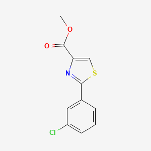 molecular formula C11H8ClNO2S B7943606 Methyl 2-(3-chlorophenyl)-1,3-thiazole-4-carboxylate 
