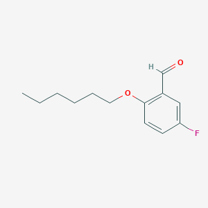 molecular formula C13H17FO2 B7943636 5-Fluoro-2-(hexyloxy)benzaldehyde 