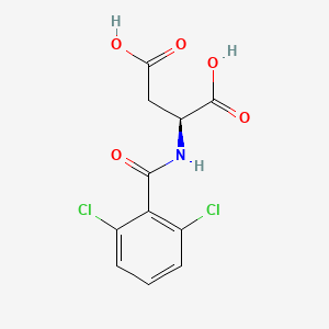 molecular formula C11H9Cl2NO5 B7943654 (S)-2-(2,6-Dichlorobenzamido)succinic acid 