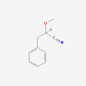 molecular formula C10H11NO B7943674 2-Methoxy-3-phenylpropanenitrile 