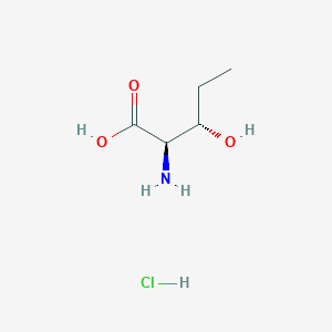 molecular formula C5H12ClNO3 B7943682 (2R,3S)-2-amino-3-hydroxypentanoic acid;hydrochloride 