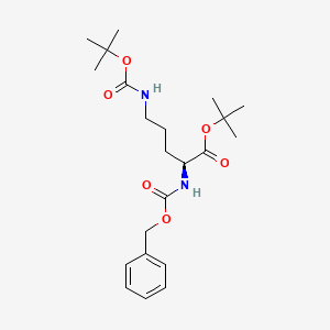 molecular formula C22H34N2O6 B7943703 tert-butyl (2S)-5-[(2-methylpropan-2-yl)oxycarbonylamino]-2-(phenylmethoxycarbonylamino)pentanoate 