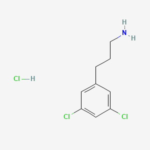 molecular formula C9H12Cl3N B7943734 3-(3,5-Dichlorophenyl)propan-1-amine hydrochloride 