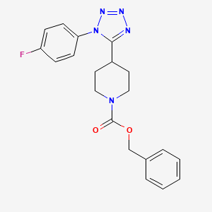 molecular formula C20H20FN5O2 B7943735 Benzyl 4-[1-(4-fluorophenyl)tetrazol-5-yl]piperidine-1-carboxylate 