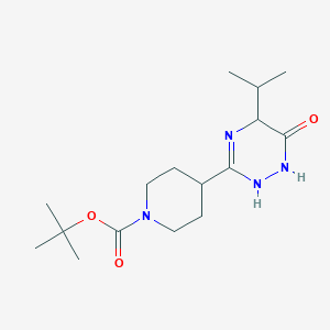 molecular formula C16H28N4O3 B7943741 tert-butyl 4-(6-oxo-5-propan-2-yl-2,5-dihydro-1H-1,2,4-triazin-3-yl)piperidine-1-carboxylate 