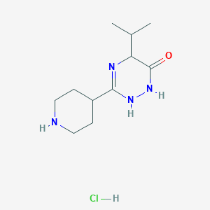molecular formula C11H21ClN4O B7943744 3-piperidin-4-yl-5-propan-2-yl-2,5-dihydro-1H-1,2,4-triazin-6-one;hydrochloride 