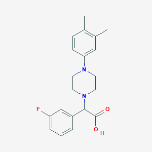 molecular formula C20H23FN2O2 B7943767 2-[4-(3,4-Dimethylphenyl)piperazin-1-yl]-2-(3-fluorophenyl)acetic acid 