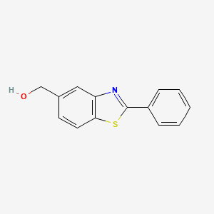 molecular formula C14H11NOS B7943771 (2-Phenyl-1,3-benzothiazol-5-yl)methanol 