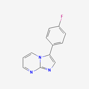 molecular formula C12H8FN3 B7943810 3-(4-Fluorophenyl)imidazo[1,2-a]pyrimidine 