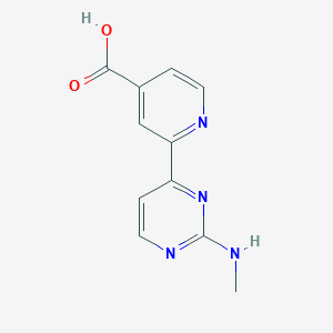 molecular formula C11H10N4O2 B7943864 2-[2-(Methylamino)pyrimidin-4-yl]pyridine-4-carboxylic acid 