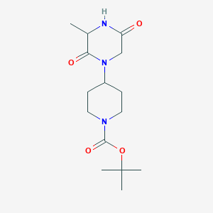 molecular formula C15H25N3O4 B7943902 Tert-butyl 4-(3-methyl-2,5-dioxopiperazin-1-yl)piperidine-1-carboxylate 