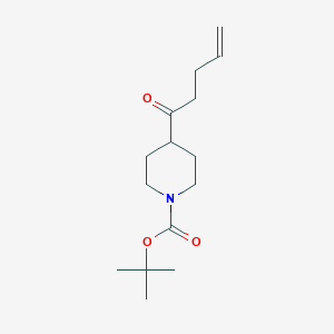 molecular formula C15H25NO3 B7943952 Tert-butyl-4-pent-4-enoylpiperidine-1-carboxylate 