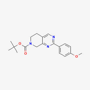 molecular formula C19H23N3O3 B7943967 tert-butyl 2-(4-methoxyphenyl)-6,8-dihydro-5H-pyrido[3,4-d]pyrimidine-7-carboxylate 