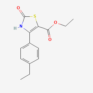molecular formula C14H15NO3S B7943974 ethyl 4-(4-ethylphenyl)-2-oxo-3H-1,3-thiazole-5-carboxylate 