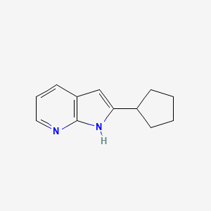 molecular formula C12H14N2 B7943981 2-Cyclopentyl-1H-pyrrolo[2,3-b]pyridine, AldrichCPR 