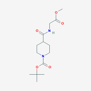 molecular formula C14H24N2O5 B7943987 Tert-butyl 4-[(2-methoxy-2-oxoethyl)carbamoyl]piperidine-1-carboxylate 