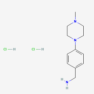 molecular formula C12H21Cl2N3 B7943992 [4-(4-Methylpiperazin-1-yl)phenyl]methanamine;dihydrochloride 