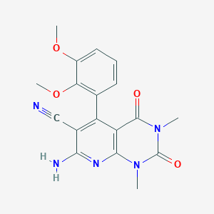 molecular formula C18H17N5O4 B7944021 7-Amino-5-(2,3-dimethoxyphenyl)-1,3-dimethyl-2,4-dioxopyrido[2,3-d]pyrimidine-6-carbonitrile 