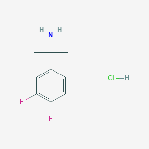 molecular formula C9H12ClF2N B7944045 2-(3,4-Difluorophenyl)propan-2-amine hydrochloride 
