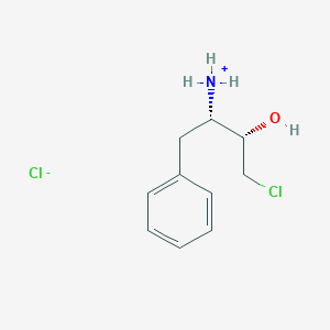 molecular formula C10H15Cl2NO B7944070 [(2S,3S)-4-chloro-3-hydroxy-1-phenylbutan-2-yl]azanium;chloride 